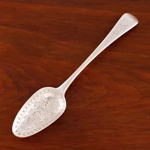 JOHN HAWKINS CUCCHIAIO DA PORTATA ARGENTO STERLING GEORGIANO FOGLIATE, UCCELLINO 1814 NO MONO - Foto 1 di 5