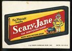 1974 Topps Wacky Packs SCARY JANE Candy Tan Back  HD Scans  