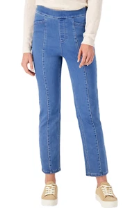 Isaac Mizrahi Live! Divine Denim Pull-On Ankle Jeans Medium Indigo - Picture 1 of 2