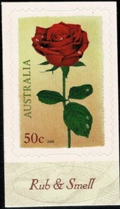 2008 Love Blooms - 50c "Rub & Smell" Booklet Stamp With Embellishments. - Picture 1 of 1