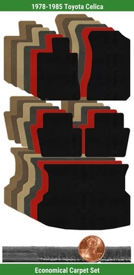 Juego de alfombrillas Velourtex personalizadas para Toyota Celica 1978-1985 (5 piezas) #10NF Foto 1 de 4