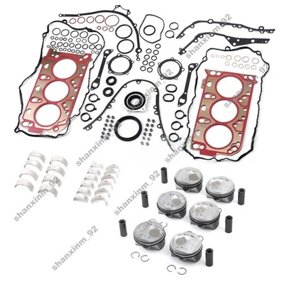 Overhaul Rebuild Pistons Gaskets Kit For Porsche Cayenne 92A Panamera 3.0 S - Image 1 of 4