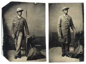 MODISCHES AFROAMERIKANISCHES SCHWARZES MANN ZWEIMAL ODER BRÜDER FARBFOTO PAAR - Bild 1 von 3