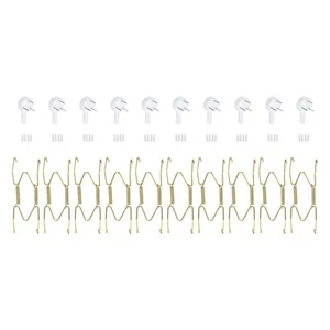 10Pcs Plate Hanger, 4 Inch Brass Wall Plate Hangers,Gold - Picture 1 of 6