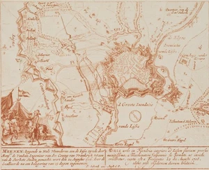 P. SCHENK (1660-1718), Karte von Menen, Stadtbefestigung, Westflandern, um 1710, - Picture 1 of 4
