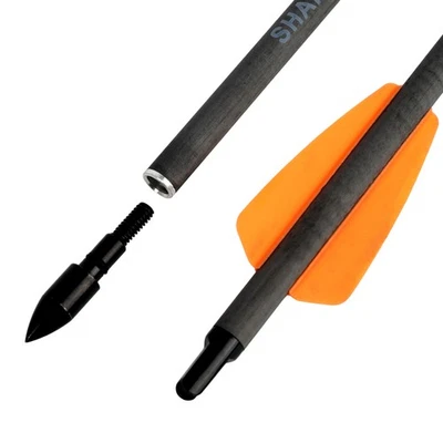 7.5" Crossbow Bolts Pure Carbon Arrows Screw Tips Bow Archery Hunting Shooting - Image 1 of 4