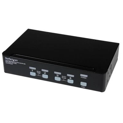 StarTech.com 4 Port Dual Link DVI USB KVM Switch mit Audio - DVI KVM Desktop Ums - Bild 1 von 4