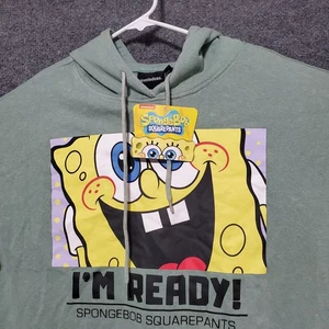 Neu mit Etikett SpongeBob Schwammkopf Nickelodeon Hoodie Sweatshirt Herren 2X Mitarbeiter Monat - Bild 1 von 11