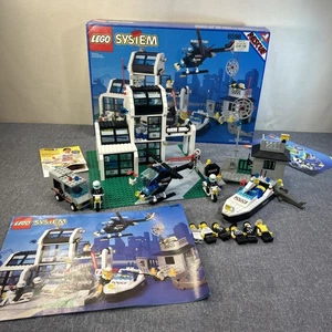 Lego Town Rescue 6598 Metro PD Station 1996 W/ Box Instructions Almost Complete - Picture 1 of 24