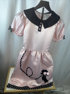 Youlson Pink Poodle Skirt Girls Dress 10-12 1950 Icon Halloween Costume Grace - Image 1 of 4