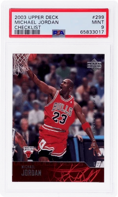 2003 Upper Deck Michael Jordan Checklist #299 PSA 9 - Image 1 of 2