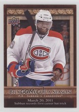 2010-11 Upper Deck Biography of a Season PK Subban #BOS29 Rookie RC