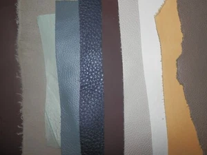 10 pcs Various Colored Leather Remnants / Scraps Various Thickness #610 - Picture 1 of 11
