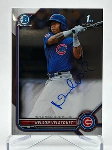 2022 Bowman Chrome 1st Nelson Velazquez RC Auto - Picture 1 of 2