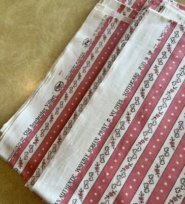 Waverly Vintage Old Sturbridge Village Verity Pink Stripe Heavy Cotton Fabric - Image 1 of 4