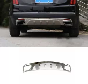 For Cadillac XT5 2020-2024 Silver Steel Rear Bumper Diffuser Spoiler Board 1PC - Bild 1 von 5