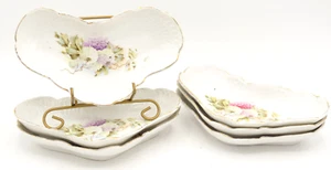 Juego de flores de porcelana hortensia con forma de luna curva media luna vintage - Imagen 1 de 6