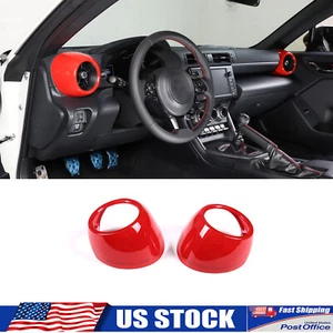 2x Red Interior Side Air Vent Frame Cover Trim Set Fit For GR86/BRZ 2022-2025 - Picture 1 of 9