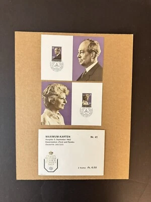 Liechtenstein FDC Maximum Card (MK41) 1983 Royalty #767-68 =Princess & Prince - Image 1 of 2