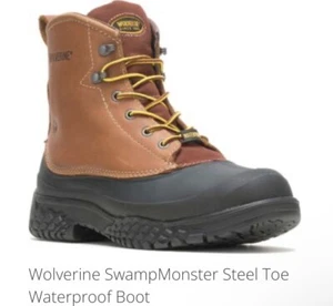 STIVALI IMPERMEABILI WOLVERINE SWAMP MONSTER PUNTA ACCIAIO/Stile: WW5698/Taglia: 8.0 EW - Foto 1 di 10
