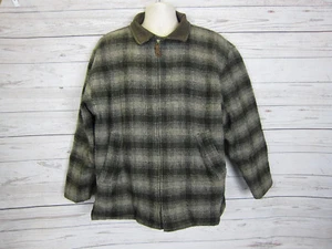 Chaqueta para hombre Aviator International mezcla lana a cuadros con cremallera talla: M - Imagen 1 de 8