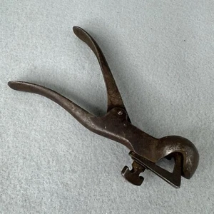 Antiker handgeschmiedeter Nietenlocher federbelastet Made in N.Y. USA - Bild 1 von 7