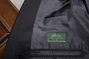 BRIONI Made in Italy 54 / 44 Navy Double Breasted Wool Suit Jacket - Picture 1 of 9