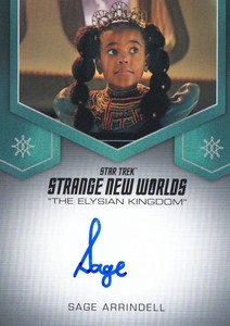STAR TREK STRANGE NEW WORLDS SEASON 1 - SAGE ARRINDELL (RUKIYA) AUTOGRAPH EK