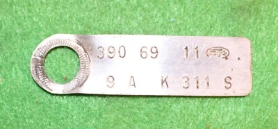 Ford Fairlane Torino Ranchero Galaxie Montego 1969 original 390 motor 2V I.D. TAG Foto 1 de 2