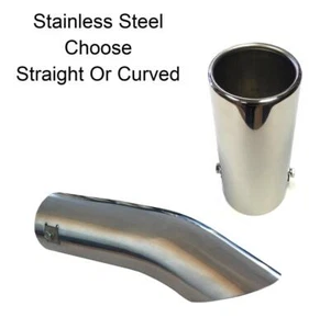 Quality Car Stainless Steel Sport Exhaust Tip Muffler Tail Pipe Stright / Curved - Picture 1 of 9