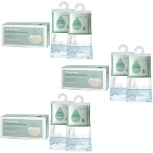 6 Pack Moisture Absorbers, 14oz / Pack Hanging Bag, Closet Dehumidifier Bags - Picture 1 of 9