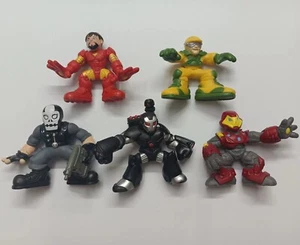 lot 5 Super Hero Squad ironman WAR MACHINE CROSSBONES ACTION FIGURE 2"-3" - Picture 1 of 9