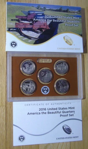 US MINT 2016 S Proof America the Beautiful Set OGP 5 coins ATB U.S. 2016-S Cover