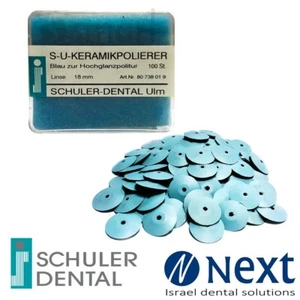 Dentallabor Silikon Polierer Porzellan 100 Stück fein SCHULER Germany L 18 BLAU - Bild 1 von 4