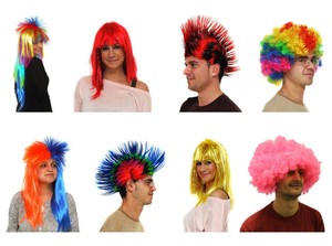 red glitter wig