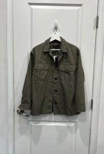 Rag & Bone Irving Cotton Shirt Jacket Size Small Olive Green Long Sleeve Buttons - Picture 1 of 10
