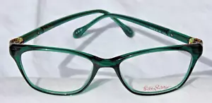 NEW – LILY PULITZER LINDLEY GREEN MARBLE OPTICAL EYEGLASS FRAMES 50-16-135 - Picture 1 of 11