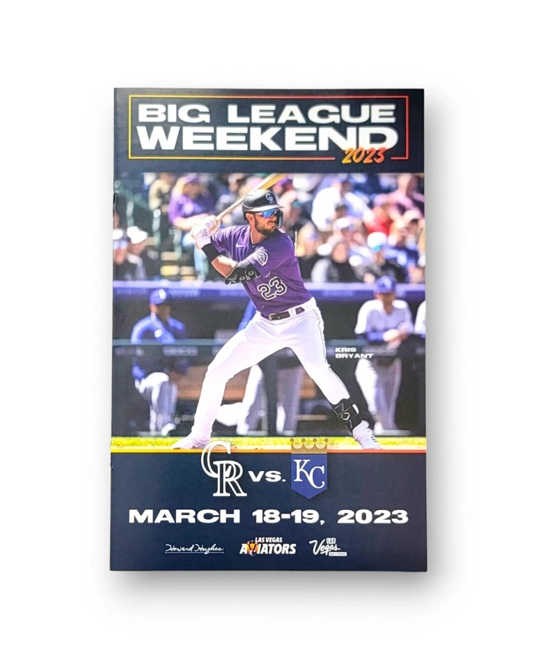 Big League Weekend 2023 PROGRAM *KRIS BRYANT* CO vs KC Las Vegas Mar 18-19 - Image 1 of 1