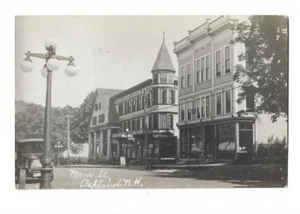 RPPC Rare Real Photo Postcard Main Street IOOF Building ~ Ashland New Hampshire - Picture 1 of 5