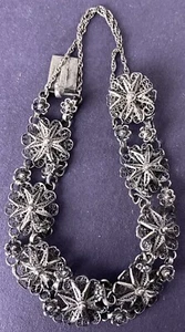 Victorian 800 Filigree Bracelet VTG Antique Amazingly Detailed Sterling Silver - Picture 1 of 1