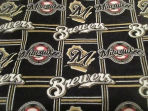 MLB Baseball Milwaukee Brewers Fleece Material 15" x 60" - Picture 1 of 3