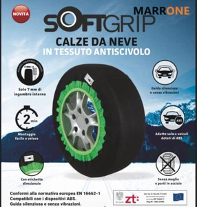 CORA KIT CALZE DA NEVE OMOLOGATE EN 16662-1 SOFTGRIP GRUPPO 2 185 55 R15 - Foto 1 di 1