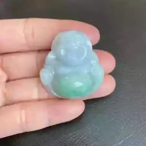 Colgante Suelto Buda de la Risa Jade A 100% Tallado Buda Riendo Masculino - Imagen 1 de 13