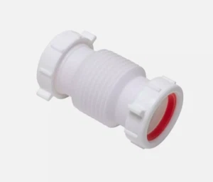 Oatey Double Slip-Joint Coupling Plastic White 1-1/2 x 1-1/2 HDC3522845(D1) - Picture 1 of 3