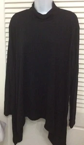 Love Sadie women's Plus Size 2x  turtle neck A-line tunic Black New Casual NWT - Picture 1 of 6