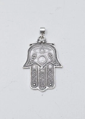 Silver Pewter Hand of Fatima Pendant - Image 1 of 2