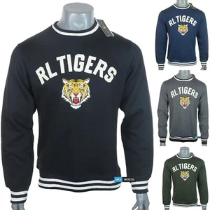 Auténtica sudadera para hombre Ralph Lauren Tigers jersey bordada forrada de vellón - Imagen 1 de 17