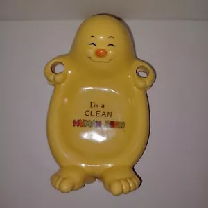 Vtg 1981 Morgan Enesco Im A Clean Human Bean Soap Toothbrush Holder Chip on Toe - Picture 1 of 10
