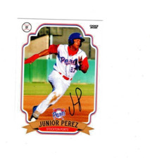 Junior Perez 2021 Stockton Ports signed autograph baseball card San Cristobal a