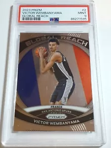 2023 Panini Prizm Victor Wembanyama Rookie #2 Global Reach RC - PSA 9 (Low POP) - Picture 1 of 2
